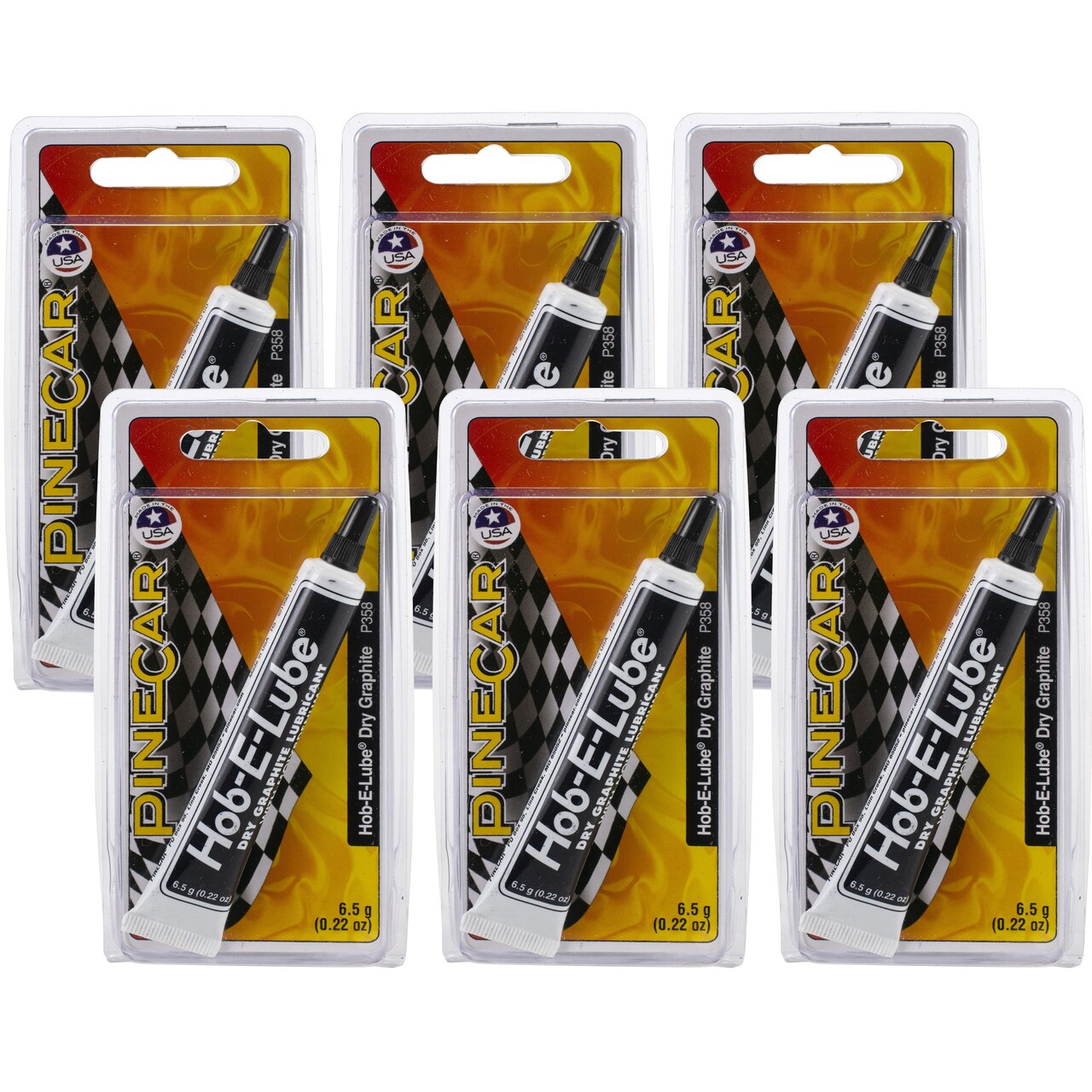 Multipack of 6 - Pine Car Derby Hob-E-Lube Dry Graphite Lubricant-.23oz